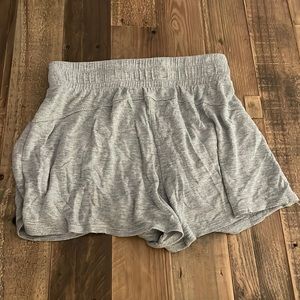 These are gray comfy shorts from Five Dancewear. Size XS.